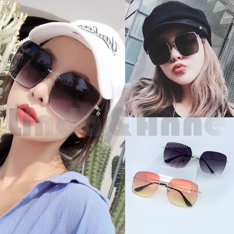Kacamata Wanita Kotak Dengan Diameter Besar Fashion Varian Warna Anti UV Gaya Korea Import
