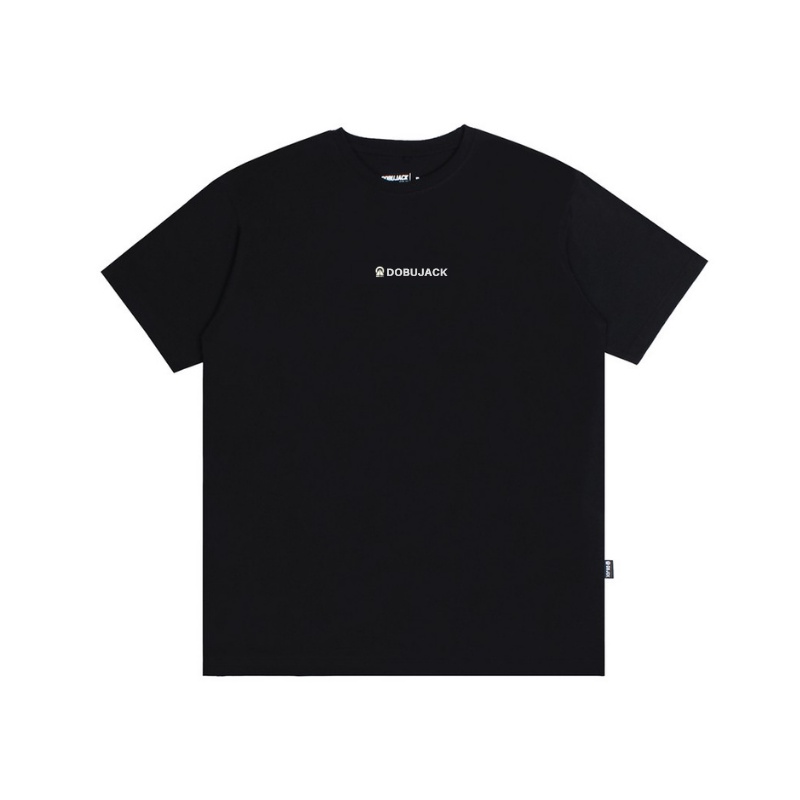 Dobujack Tshirt Little Logo Abstract Black Tees | Koas Dobujack Simple | Koas Pria Simple