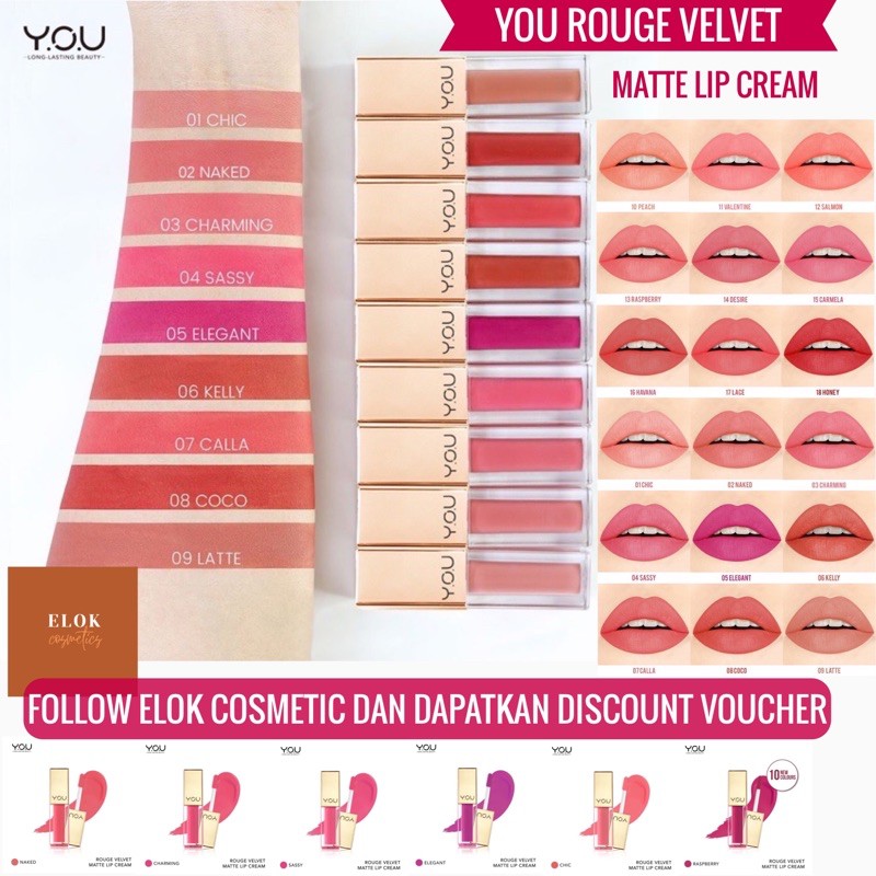 ELOK - YOU ROUGE VELVET MATTE LIP CREAM 4,5gr