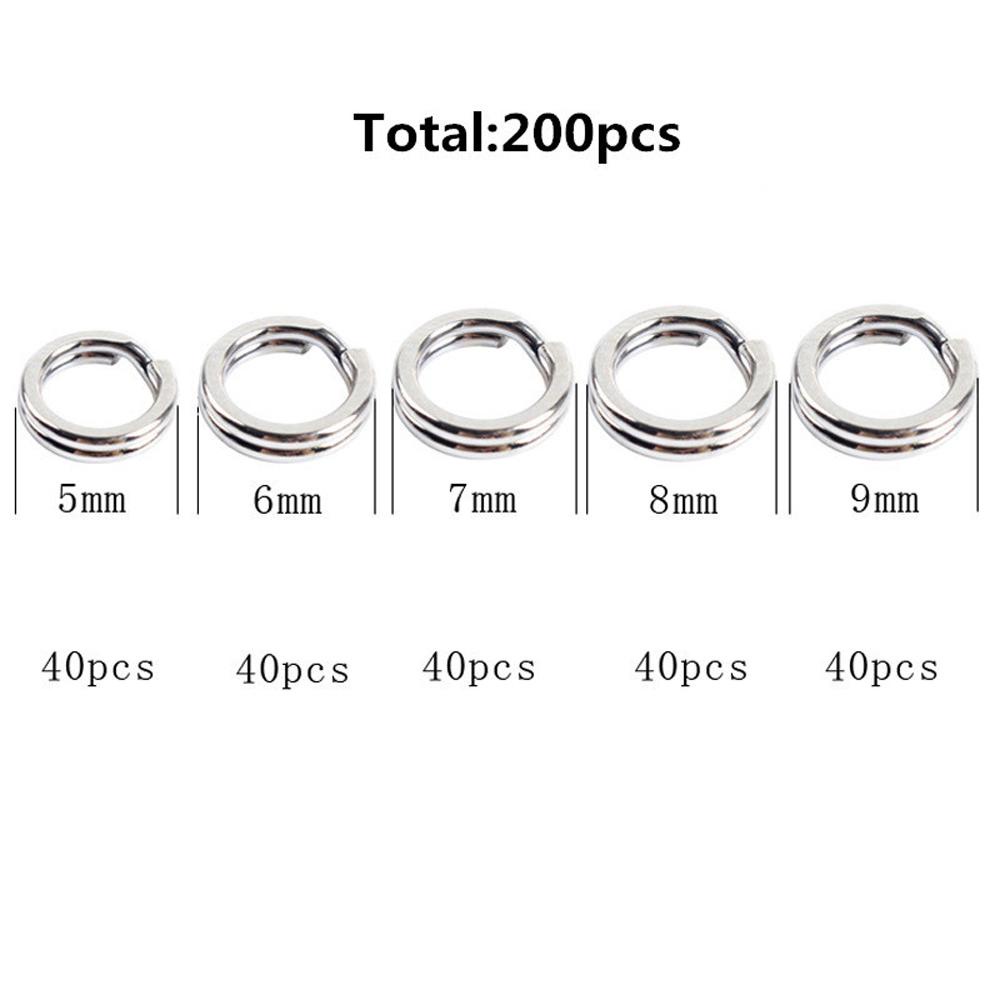 Lanfy Connecting Fishing Rings High Strongen Fishing Tools Umpan Keras 200PCs Untuk Umpan Kosong O ring Cincin Pancing