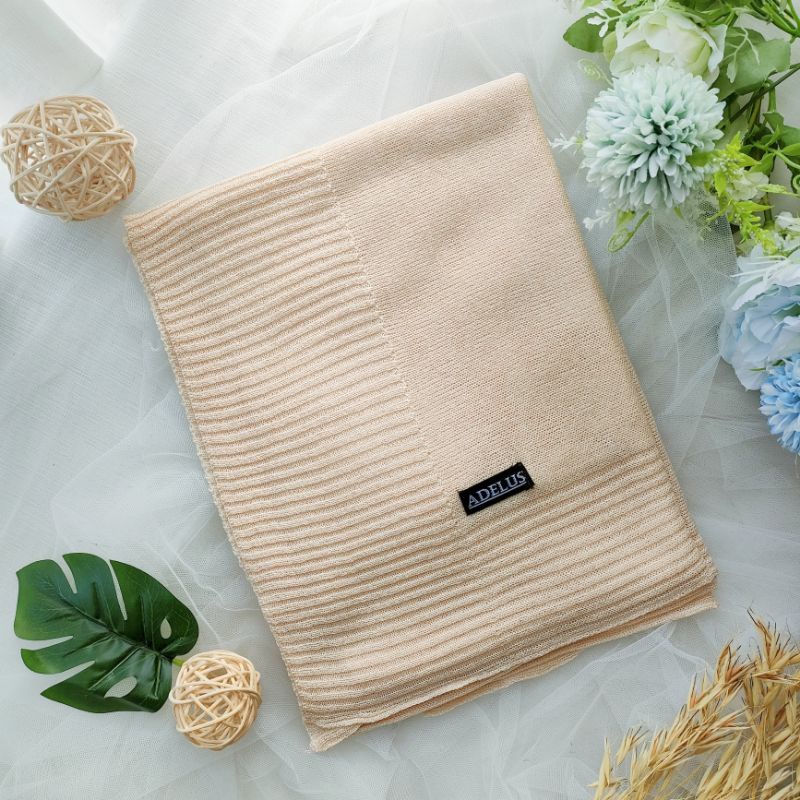 Pashmina Rajut Glitter PREMIUM By Adelus-Cream