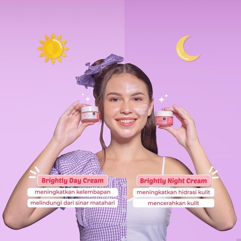 SCARLETT - Triple Combo Brightly Packages Whitening (Serum Bright, Day cream Brightly, Night Cream)