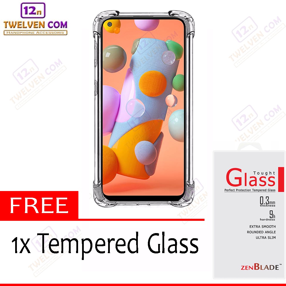 [FLASH SALE] Case Anti Crack Anti Shock Softcase Samsung A11 - Free Tempered Glass