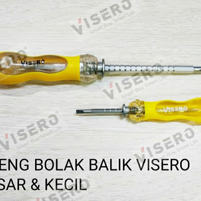 Obeng Bolak Balik 2 Way Plus Minus Besar 4&quot; Visero