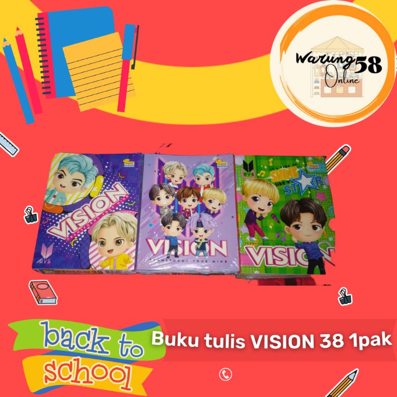 

buku tulis VISION 38 lembar