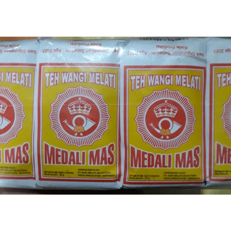 

Teh hitam Black tea melati 40gr medali