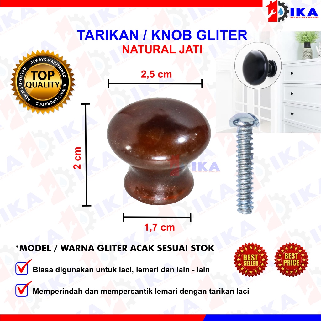 KNOB KNOP TARIKAN PEGANGAN HANDLE LACI PINTU LEMARI PELANGI BINTIK EMAS 2,5 CM