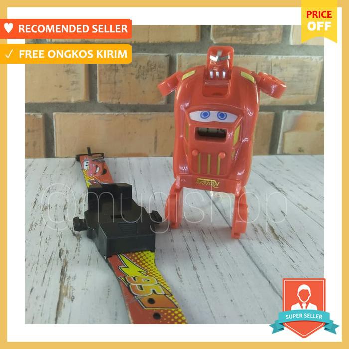 Jam Tangan Cars Lightning Mcqueen Mainan Robot Mobil