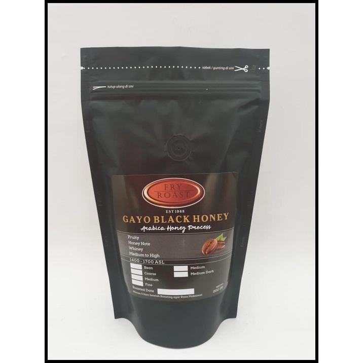 

Kopi Arabica Gayo Black Honey Process 200 Gr Biji Dan Bubuk
