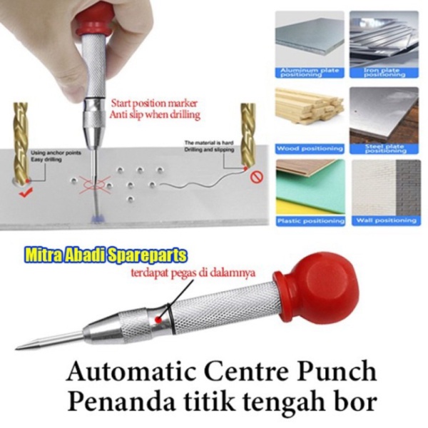 

Automatic Centre Punch - Alat Penanda Titik Tengah Bor Puncher Tool berkualitas