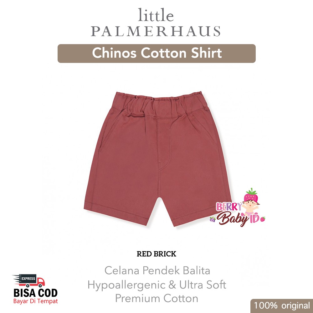 Little Palmerhaus Chinos Cotton Shorts Chino Celana Pendek Bayi Anak Balita Berry Mart