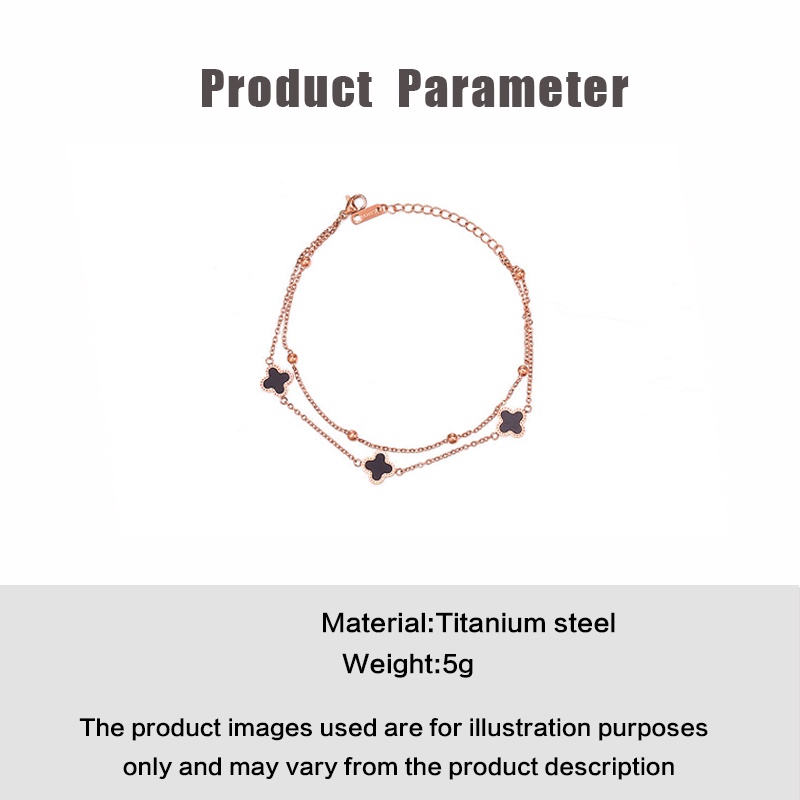 Korean Tianium Steel Anklet  Simple Elegant Jewelry for Women Does Not Fade or Rust