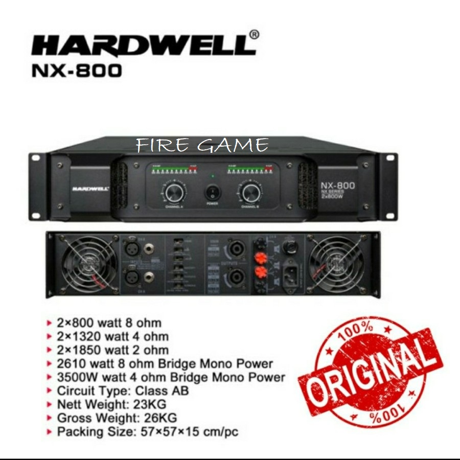 POWER AMPLI HARDWELL NX800 /NX-800 / NX 800 ORIGINAL POWER HARDWELL