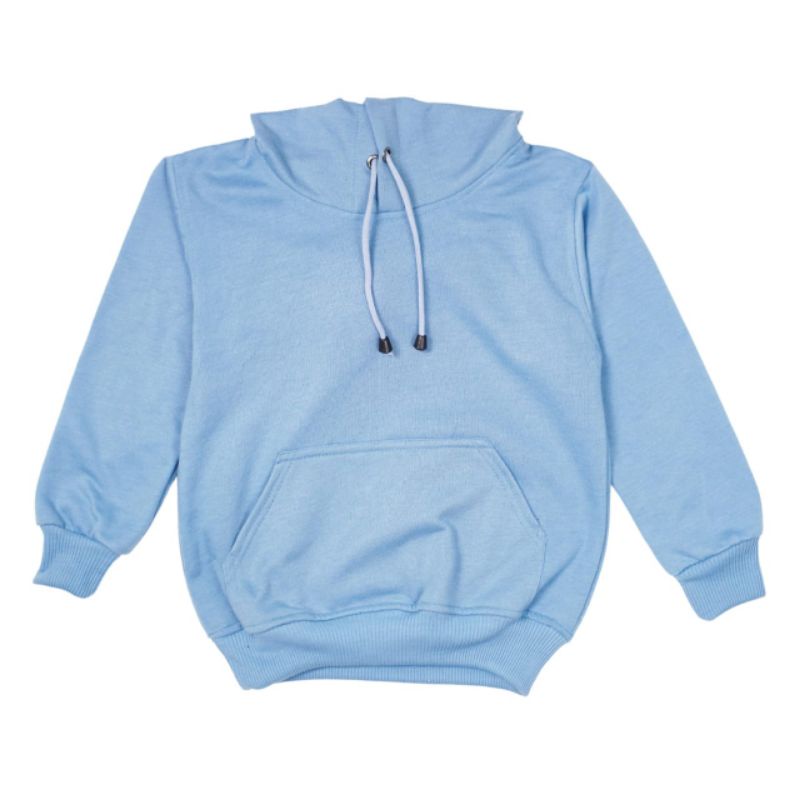 sweater hoodie anak polos laki-laki perempuan 2-14 tahun