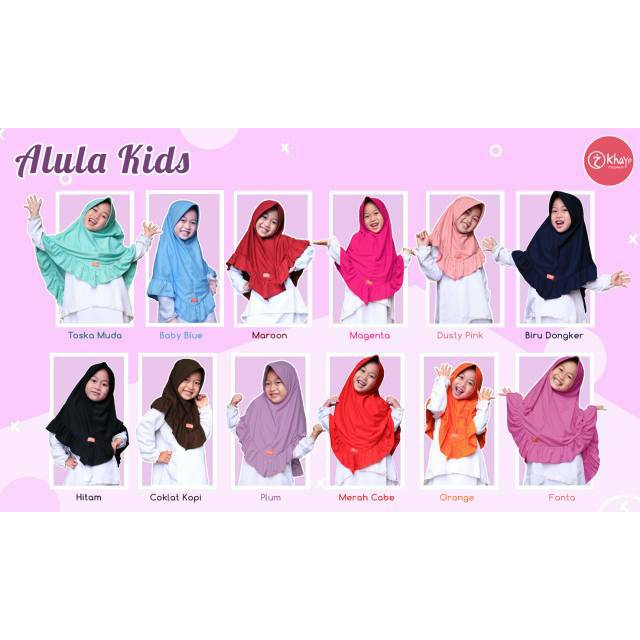 Hijab / bergo anak cutetrik dan khayr Alula kids