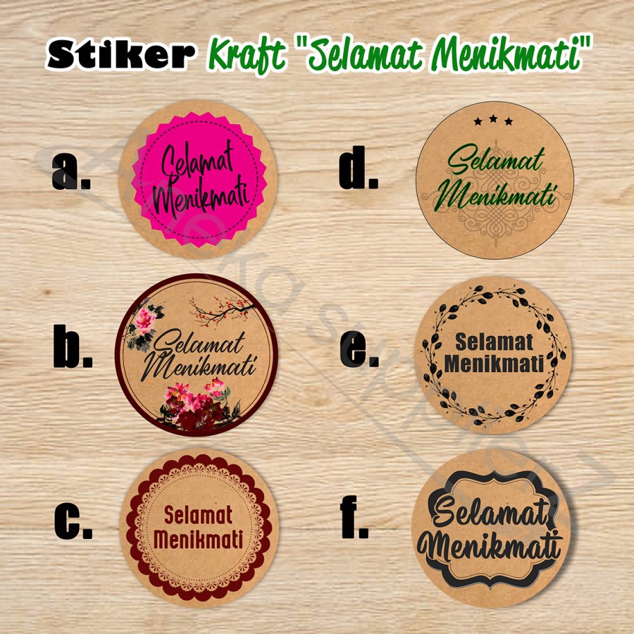 

Stiker - Box Kue - Lunch Box - KRAFT COKLAT- SELAMAT MENIKMATI |SM2 (54pc)