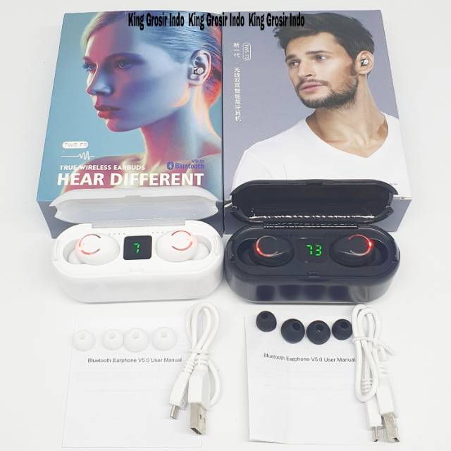 dc88 Bluetooth F9 TWS LED ( F9 - 8 ) Wireless Earphone Earbuds TWS F9 / F9.8 LED Digital Display