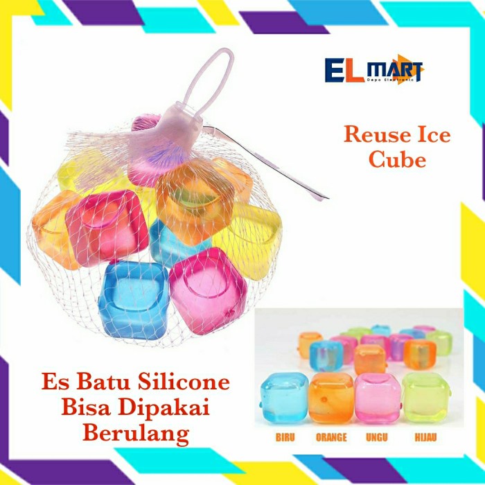 Es Batu Reusable Plastik Bisa Digunakan Berulang Ice Cube Silikon ER01