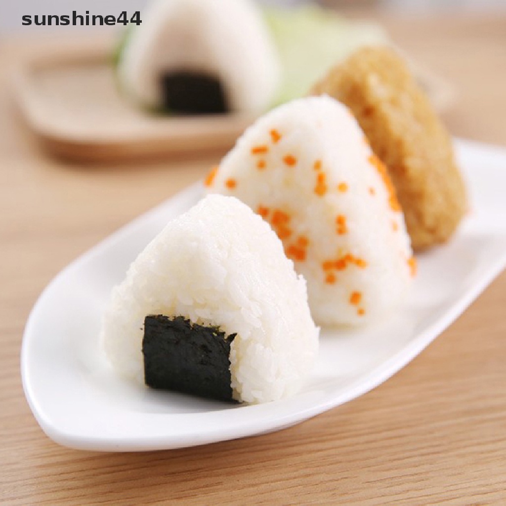 Sunshine 3PCS / Set Cetakan Sushi / Onigiri / Onigiri DIY Bentuk Segitiga