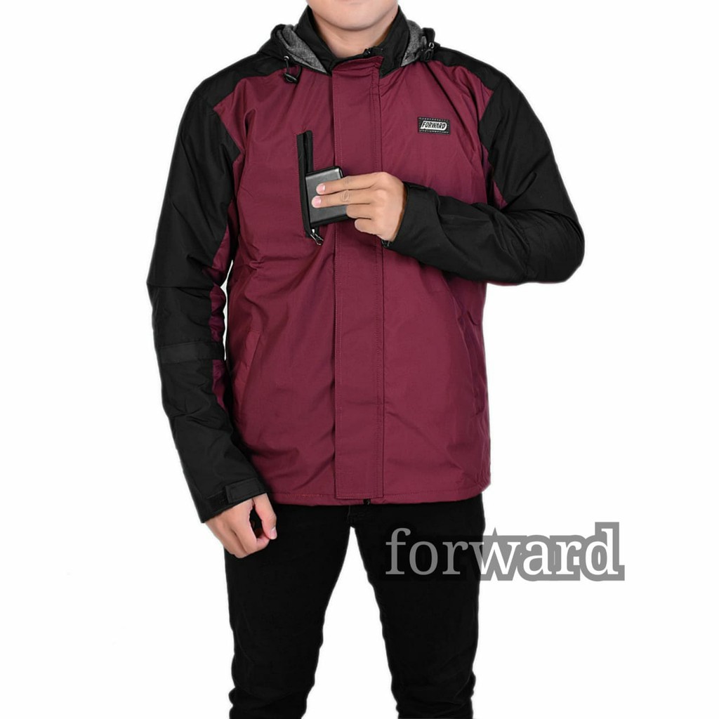 jaket pria parasut gunung motor winbreaker forward original