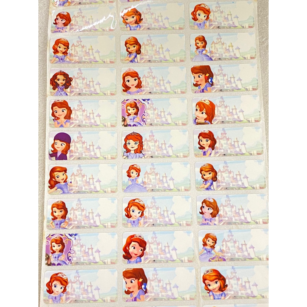 

Princess Sofia Sophia Stiker Label Nama Anti Air Sticker Putri Sofia Waterproof