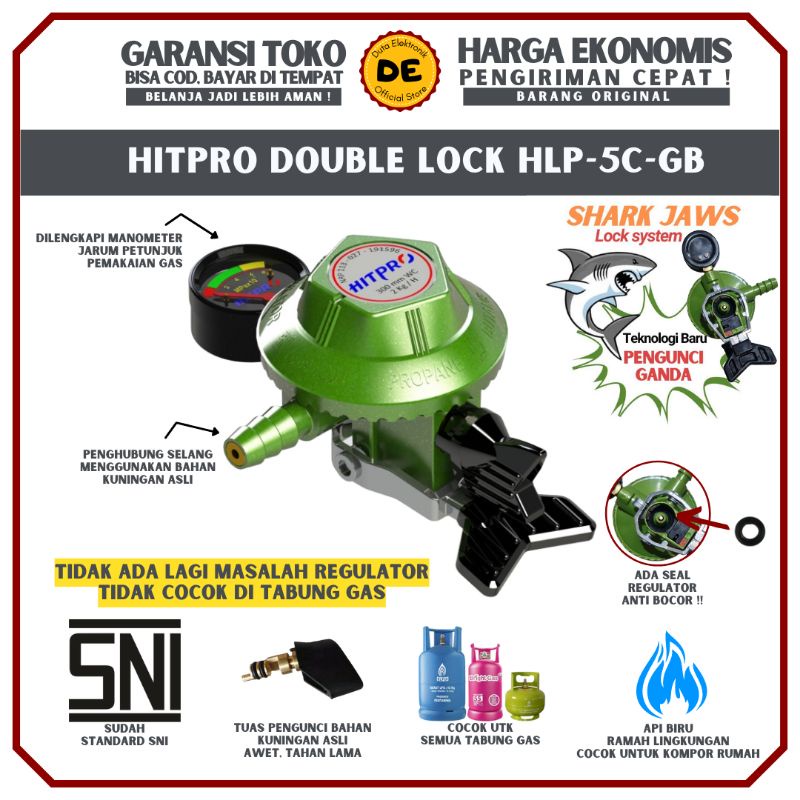 Jual Regulator Gas Hitpro Double Lock / Regulator Hitpro Premium  Indonesia|Shopee Indonesia