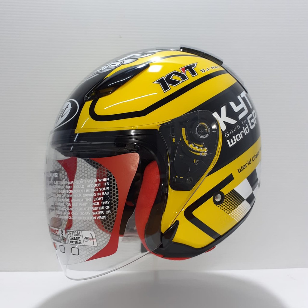 HELM HALF FACE DJ MARU MOTIF SERI #11 YELLOW