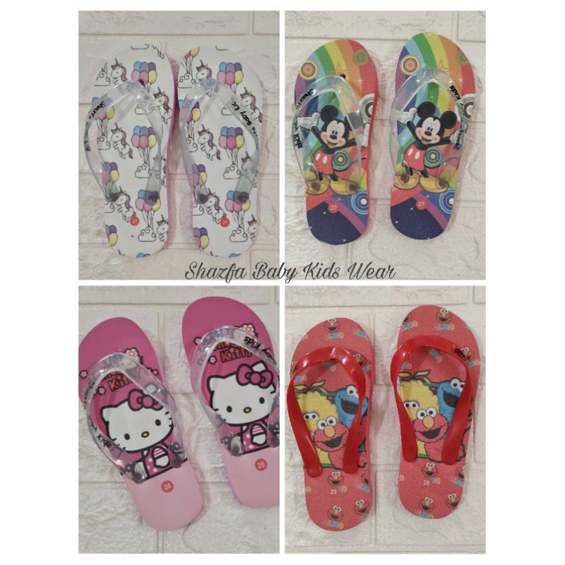 SENDAL JEPIT KARAKTER ANAK PEREMPUAN  FULL PRINT Ⅱ SANDAL FLAT KARAKTER