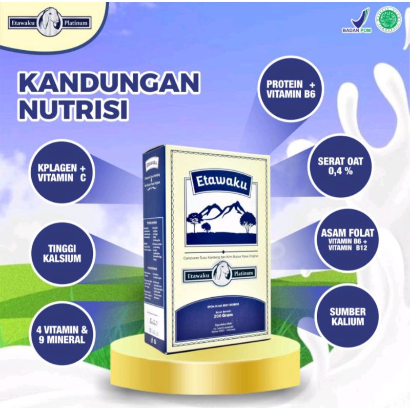 Etawaku Platinum 200gr - Susu kambing Meredakan Asma dan sesak nafas