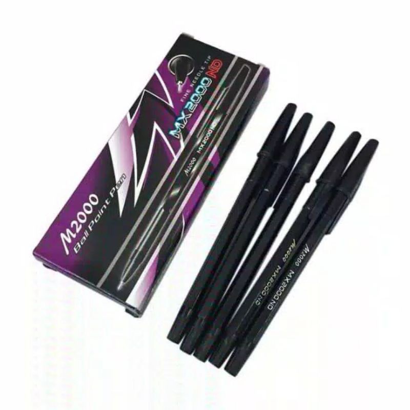 Pulpen hitam 1pcs / Pen HITAM Ekonomis MX2000