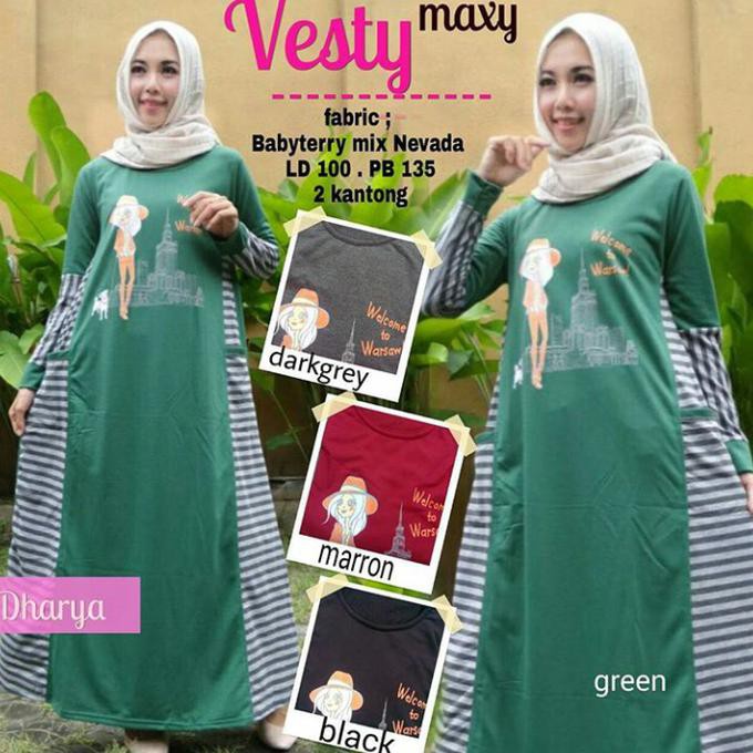 88125 Warsa Maxy/ Gamis Babyterri/ Big Size/ Hijab Trendy V7243