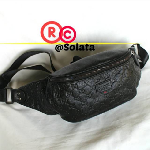 Tas Slempang Pria Kulit Asli Gc Waistbag Gc import Kulit Asli