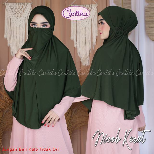 Jilbab NICOB KERUT / Jilbab Masker Original Cantika Hijab