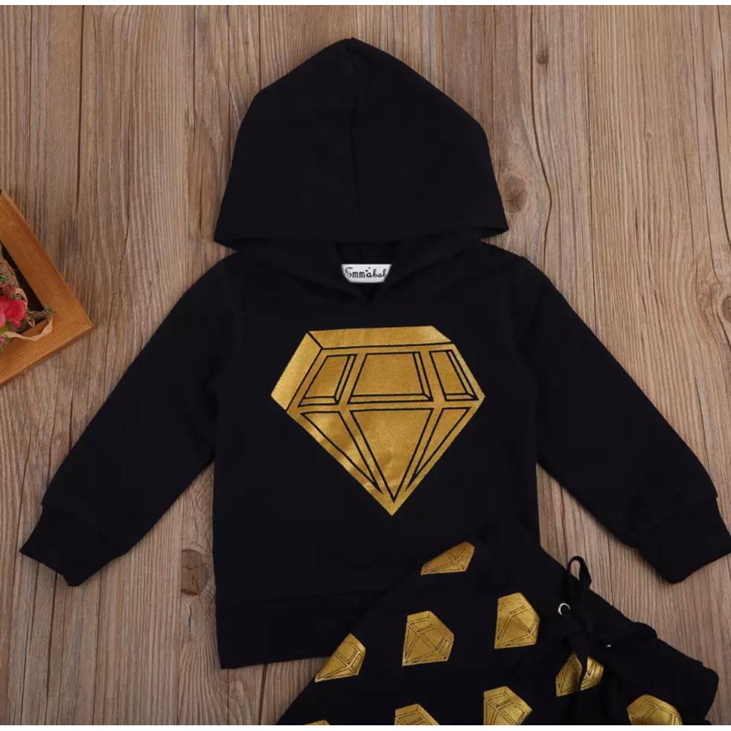 SETELAN HOODIE ANAK ANAK 1-5 TAHUN HOODIE ANAK DIAMOND GOLD SETELAN HOODIE DIAMOND GOLD ANAK ANAK