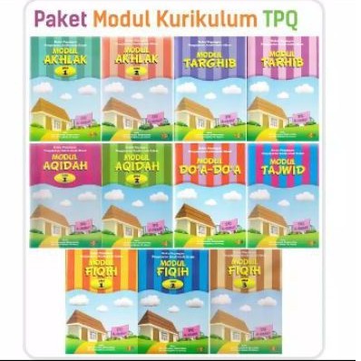 PAKET MODUL TPQ TPA TK HAS  Aqidah Akhlak Doa Fikih Tajwid Targhib Tarhib 1 SET komplit