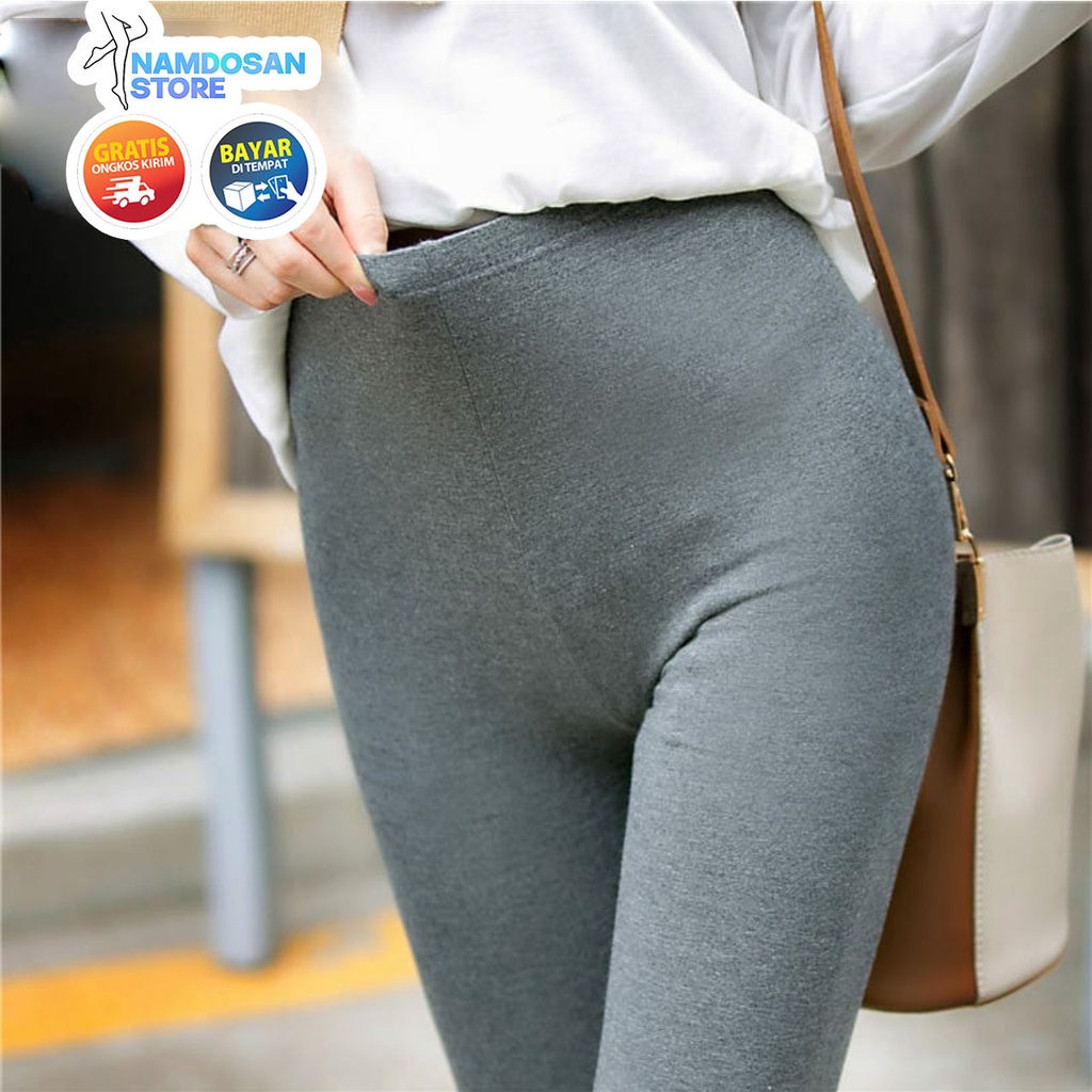 Leging Pendek Wanita Bahan Kaos Standar &amp; Jumbo - Celana Dalaman Ketat Sport