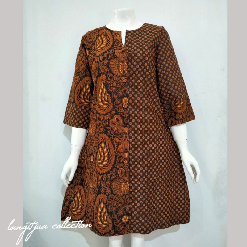 TUNIK/DRESS BATIK SOGAN SOLO KLASIK#PREMIUM