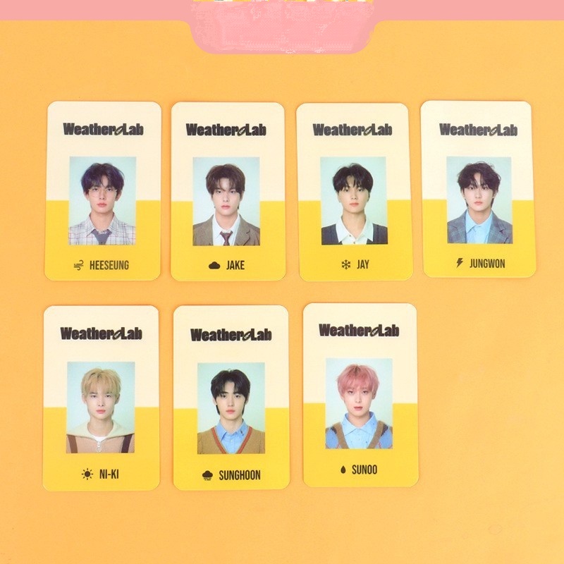 7pcs / SET Kartu Pos Foto Anggota Kpop ENHYPEN Seri Cuaca LAB