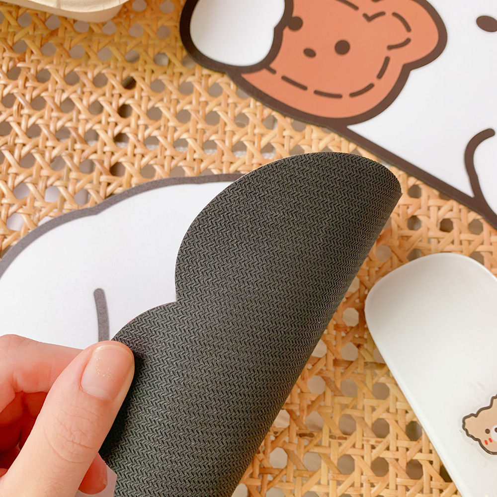 Korean Style Cute Cartoon Rabbit Bear Dog Pattern Waterproof Non-slip Student Mouse Pad Gift for Friend