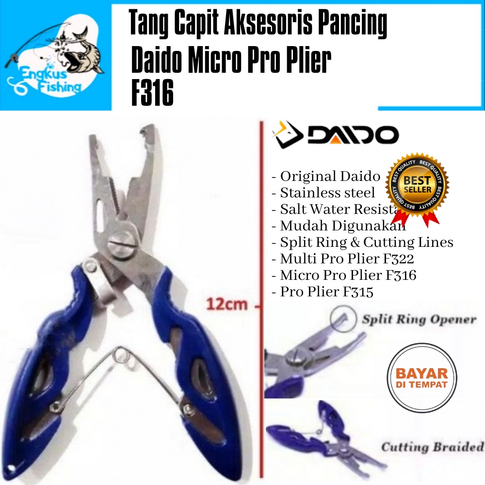 Tang Capit Aksesoris Pancing Daido Multi Pro Plier F315 ,F316 &amp; F322 Salt Water Resistant Murah - Engkus Fishing