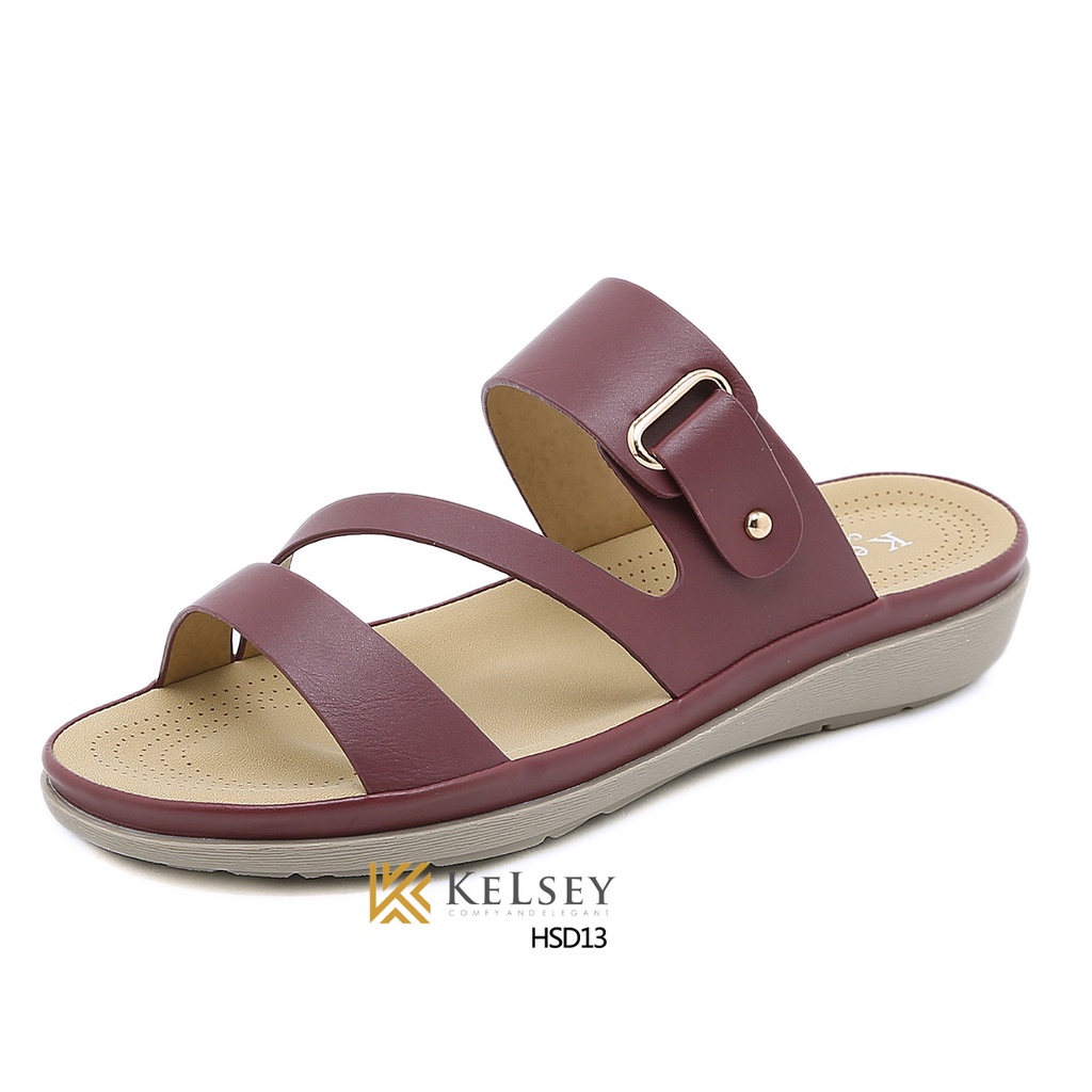 (GRATIS ALAS KAKI) NICOLE Sandal Kelsey Wanita HSD13 Sandal Slip Import