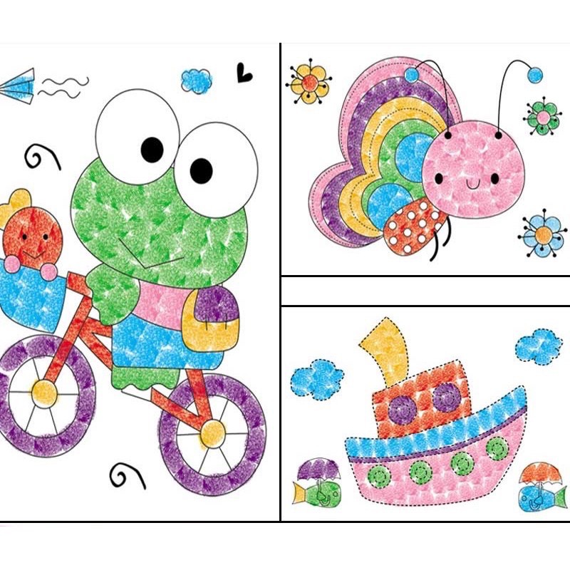 Mainan Edukasi Anak anak Ink pad DIY Finger Paint Stamp - Kerajinan Cat Jari Anak anak