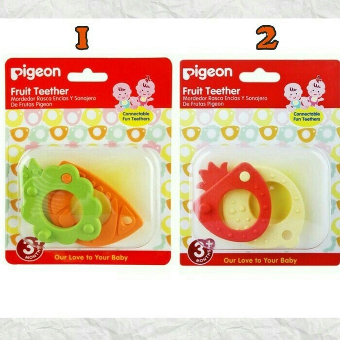 Teether Bayi Merk Pigeon isi 2pc - Pigeon Fruit Teether