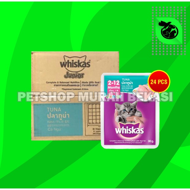 Makanan Basah Kucing Whiskas Sachet Pouch Grosir Dus isi 24 PCS 85 GR