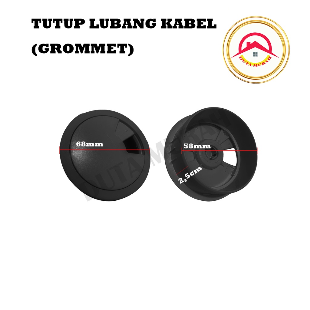 Tutup Lubang Kabel Grommet Plastik (1 pcs)