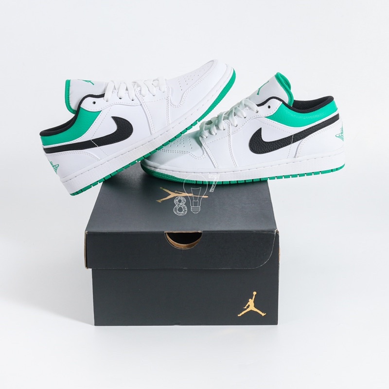 Air Jordan 1 Low White Lucky Green