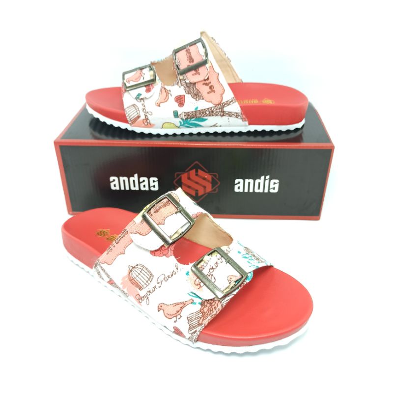 Sandal Selop Gesper Sendal Birken Wanita Andis AF02