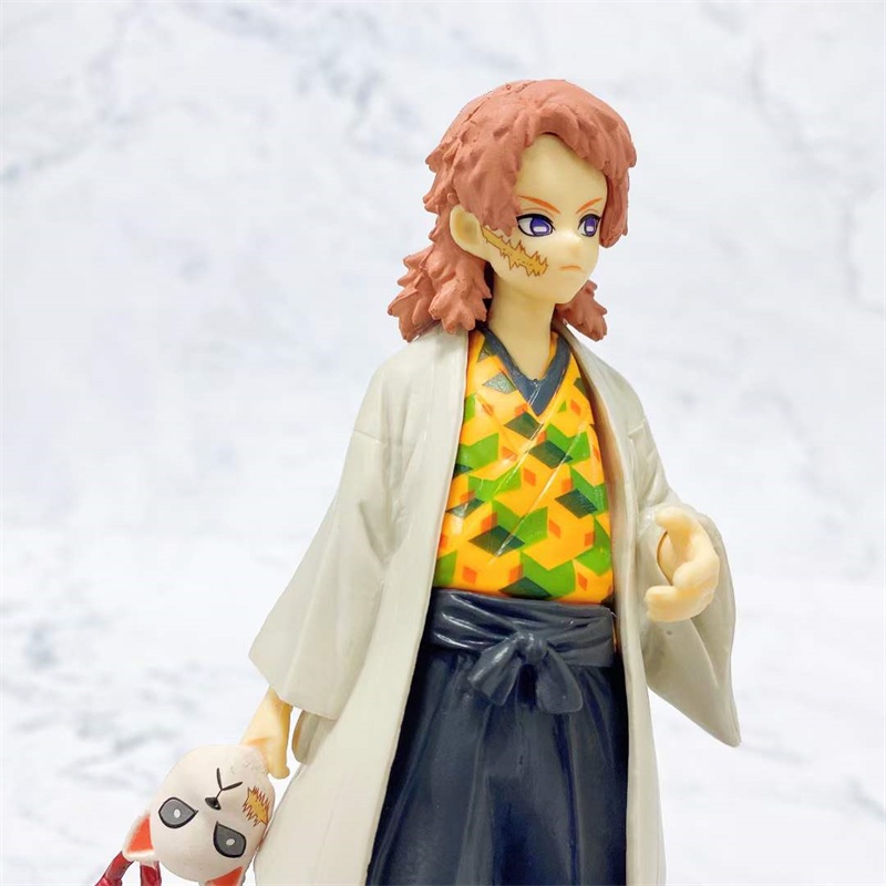 Mainan Action Figure Model Anime Demon Slayer Kimetsu No Yaiba Sabito Bahan PVC Ukuran 16cm