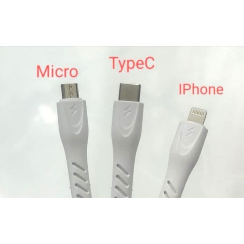 kabel Data Casan USB To Micro USB TypeC Type C Lightning Cable Charger Charging High Quality