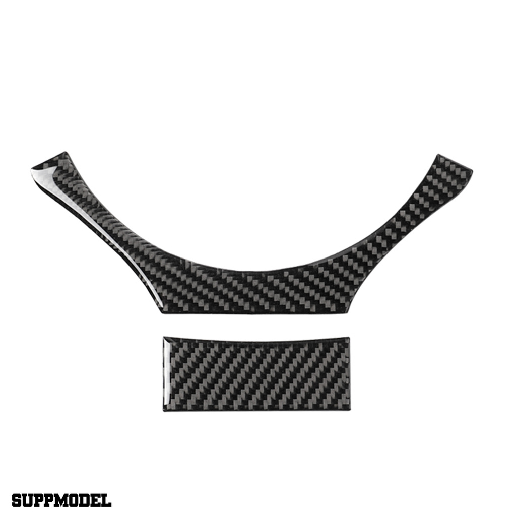 Smodel 2pcs / Set Stiker Setir Mobil Anti Uv Bahan Carbon Fiber Warna Hitam Untuk Lexus Nx 200